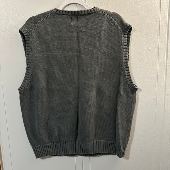 GAP Men's‎ gray/green 100% cotton sweater vest Size XL - Picture 4 of 4